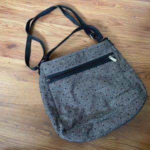 thirty one Everything Crossbody Purse in Black Tweed Dot